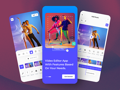Video Editing App Concept design editing app mobile app mobile app design ui video app video editing app video editing app design