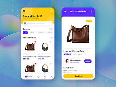 Buy & Sell Marketplace App Concept by WebDesk Solution on Dribbble