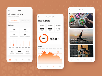 Health Monitoring App Concept app design fitness app design health fitness app health app health app design health monitoring app health monitoring app design mobile app mobile app design ui