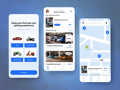 Parking Space Finder App Concept app design mobile app mobile app design parking app parking app design parking finder app parking finder app design ui