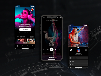 Music Player App Concept app design mobile app mobile app design music app design music player music player app music player app design ui