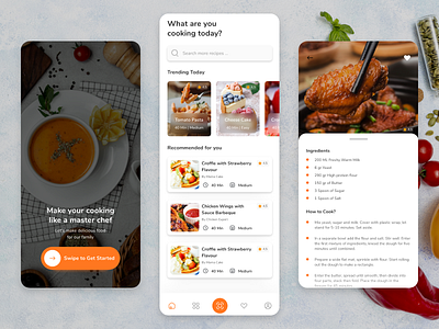 Smart Cooking App Concept app cooking app design cooking app design ui cooking app ui design design mobile app mobile app design smart cooking app ui