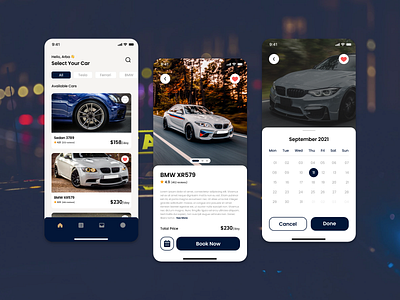 Car Rental App Concept app car rental app car rental app design car rental app ui design mobile app mobile app design ui