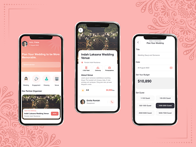 Wedding Planner App Concept app design mobile app mobile app design ui wedding planner wedding planner app wedding planner app design