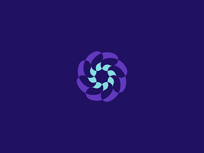 Pinwheel flower logo pinwheel radial
