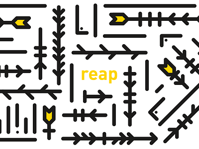 cultivation — reap black crops cultivation geometric minimal plants reap simple white yellow
