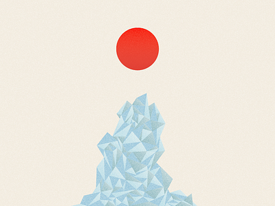 i experimental iceberg low poly sun synthesis type typography