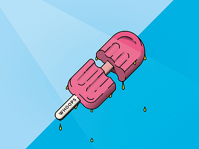 Whoops illustration melting popsicle whoops