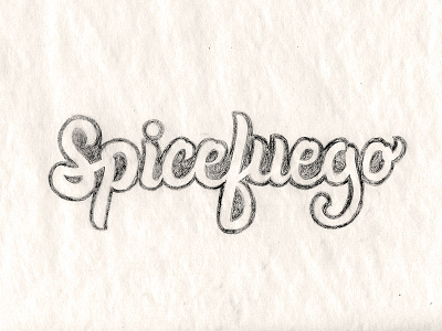 Spicefuego WIP lettering script sketch typography wip