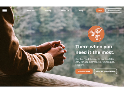 100DaysOfUI #003 - Landing Page 100daysofui design desktop landingpage mentalhealth ui