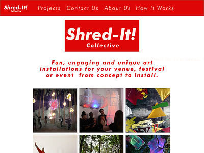 Shred-It! Collective Portfolio Website Homepage branding design graphic design logo portfolio red ui ux web