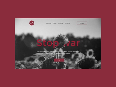 GPB- Refugee organization - mainpage redesign design non commercial redesign ui