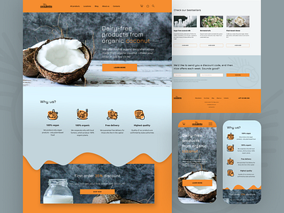 Dairy-free product online-store ecommerce homepage ui webdesign