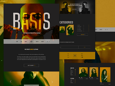 BASIS online store concept concept design homepage ui webdesign