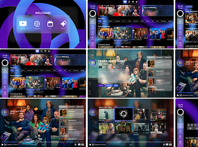 playON / Smart TV Platform UI app branding design figma graphic design illustration smart tv streaming platform ui ux