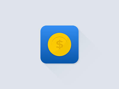 App icon app blue coin icon ios7 iphone yellow