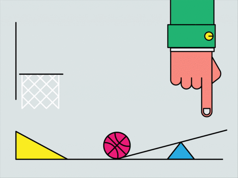 Hello Dribbble - First basketball shot animation