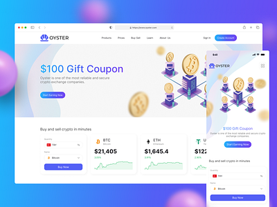 Cryptocurrency Landing Page