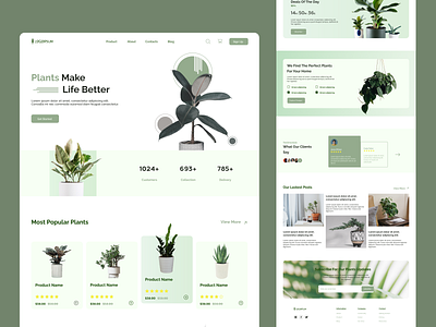 Landing page - Plants shop