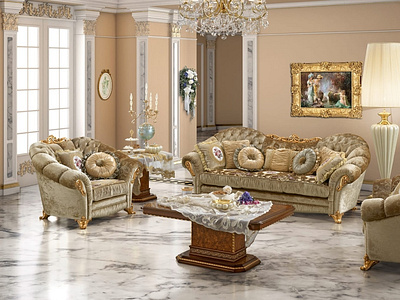 Luxury sofa - Carved Classic Design by Royalzig