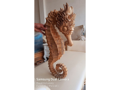 Handcrafted Amazing Wooden Sea Horse handcrafted sea horse sea horse sculpture wooden sea horse
