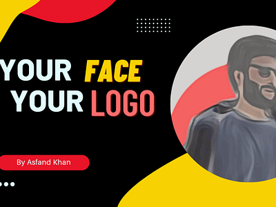 Your face your logo banner branding commercial design illustration logo