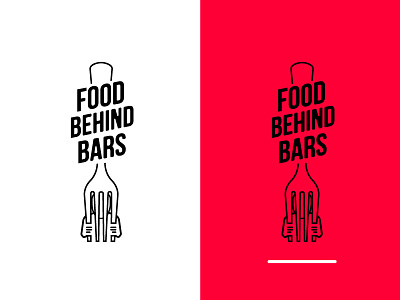 Food Behind Bars logo bars brand campaign design food health logo meal prison