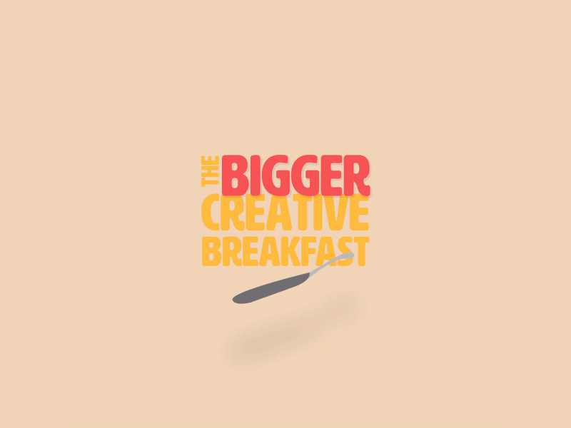 BIGGER creative breakfast animation branding breakfast creative egg flip food gif identity logo motion