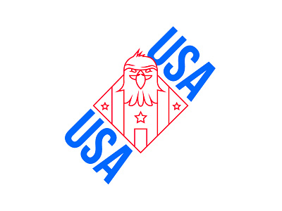 USA america badge bird design eagle icon logo star usa