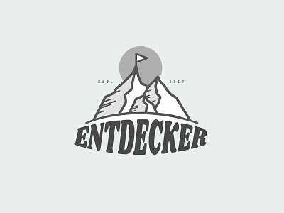 Discoverer badge badge discoverer expedition explore google illustration lockup logo mountain sticker type typography