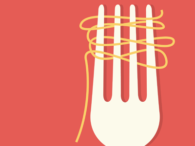 Social Event Poster fork poster spaghetti