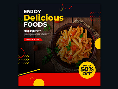 Social Media Food Banner 3d branding graphic design logo ui