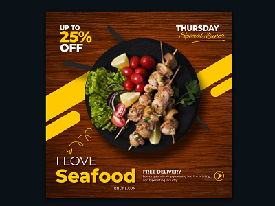 Social Media food banner branding graphic design logo ui