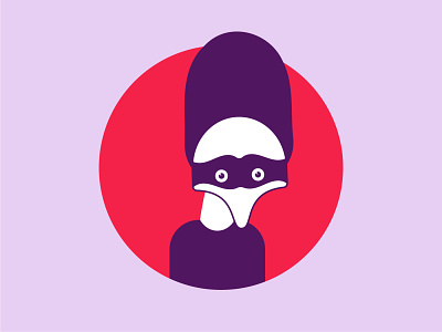 Mr. Mask character design icon illustration