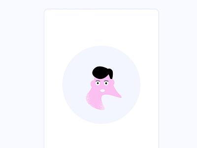 Chin 2d character chin flat illustrator pink silly