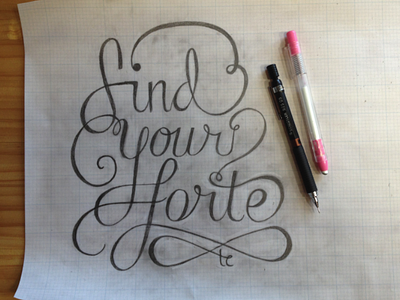 find your forte hand lettering lettering pencil and paper practice type