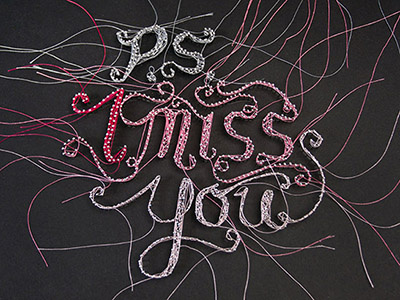 P.S I Miss You design hand type lettering type typography