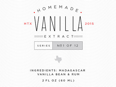 Vanilla Extract Label branding design identity label packaging type typography