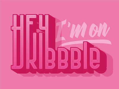 Hey i'm on Dribbble brush debut god illustrator lettering letters type typography vector