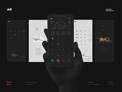 PO 32 tonic (concept UI Design) art direction graphic design icon set interaction interface mobile app product design teenage engineering ui ux user interface design