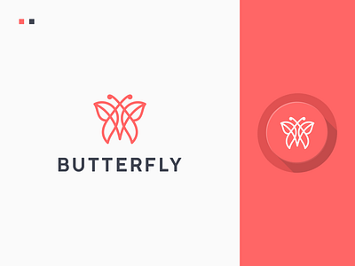 Butterfly Logo butterfly clean feminine logo logo design vector