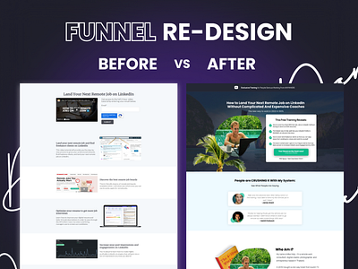 Funnel Redesign - Free Training Funnel (Before & After) funnel landing page redesign