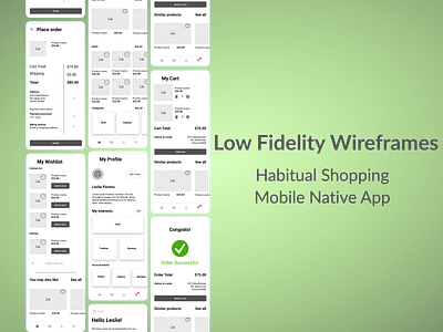 Low Fidelity Wireframes examples app design figma low fidelity mobile native wireframes wireframing