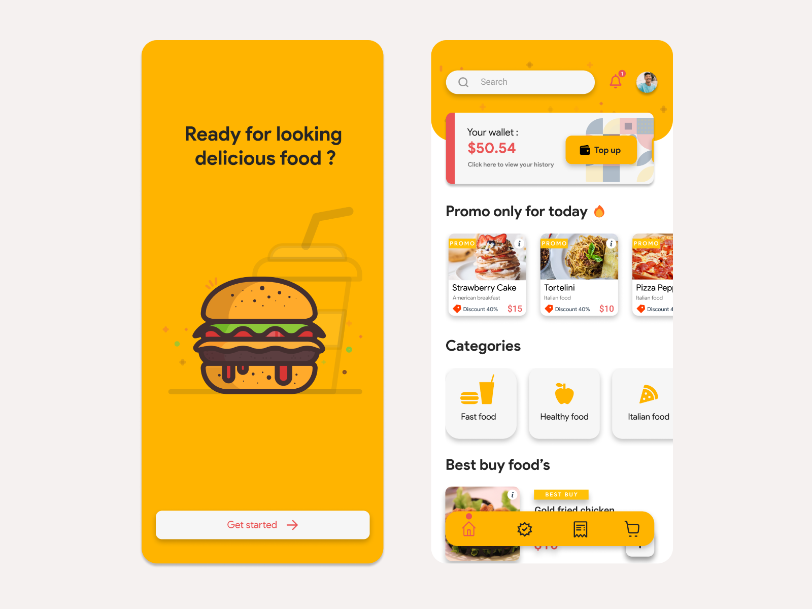 Favorite Food Food Shop App UI Design Concept by Bagoes Rahmaddi on