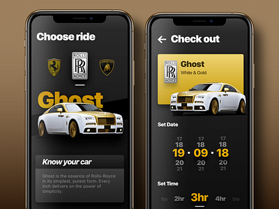 Uber for Luxury Car Booking App UI/UX