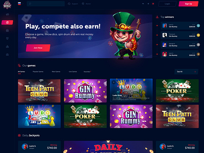 CASINO: Wolf777 casino gambling game interface poker webdesign wolf