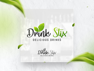 Drink Stix Delicious Drinks branding design icon illustration logo typography vector
