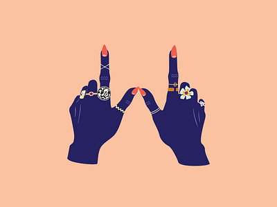 Handsy - Whatever design digital illustration jewelry