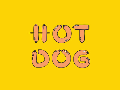 Hot Dog hotdog typography