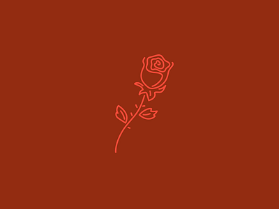 Rose flower illustration line art monoline rose vector
